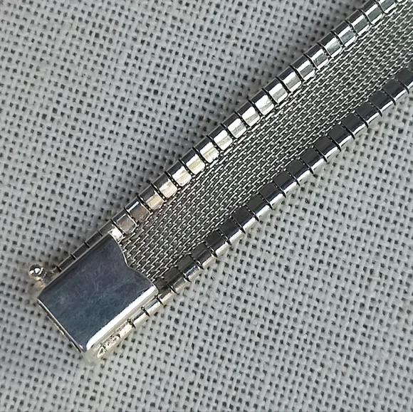 Vintage Thick Sterling Italy Bracelet - Picture 8 of 10